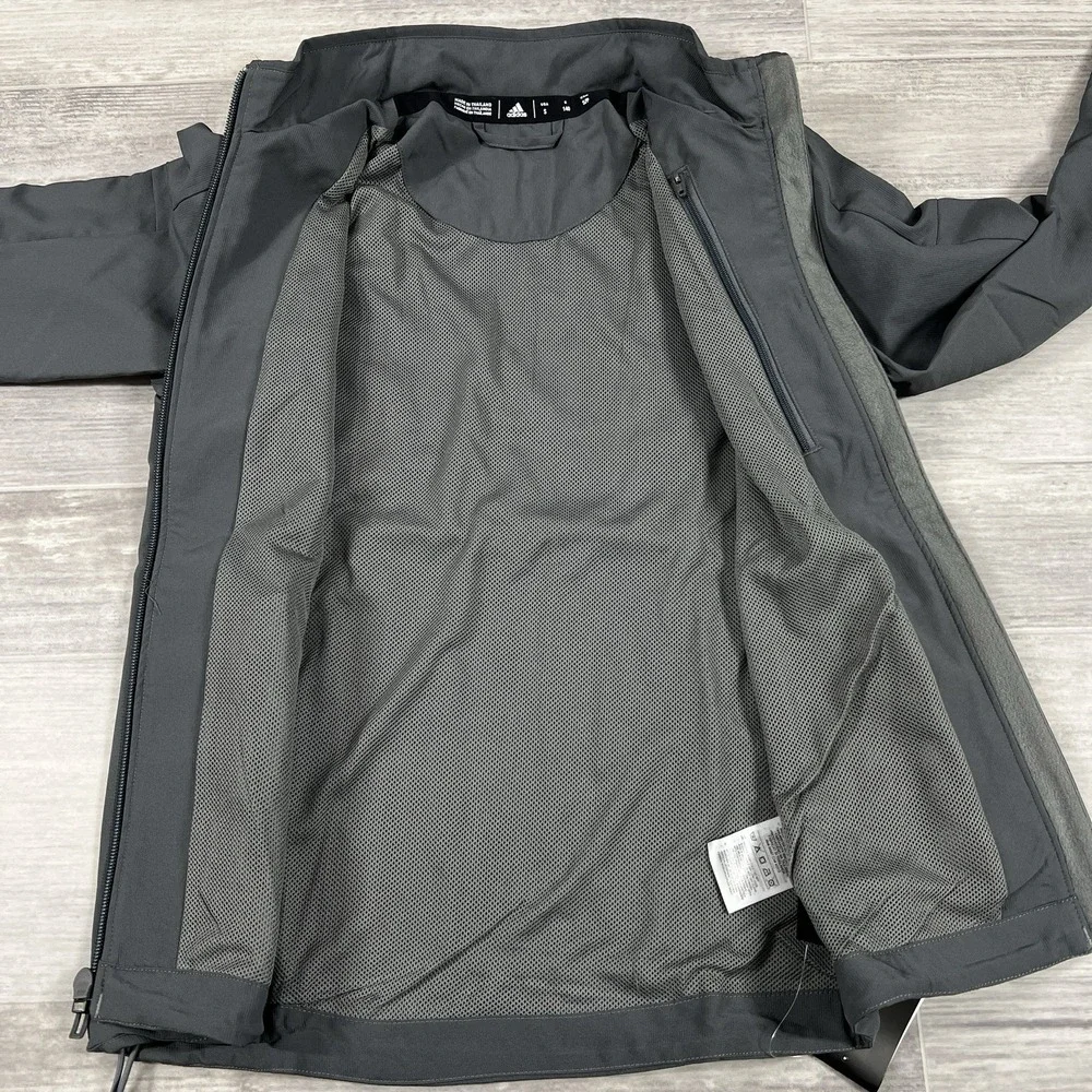 Adidas Youth Rink Suit Full Zip Lightweight Track Jacket GF8194 Gray Kids Size S